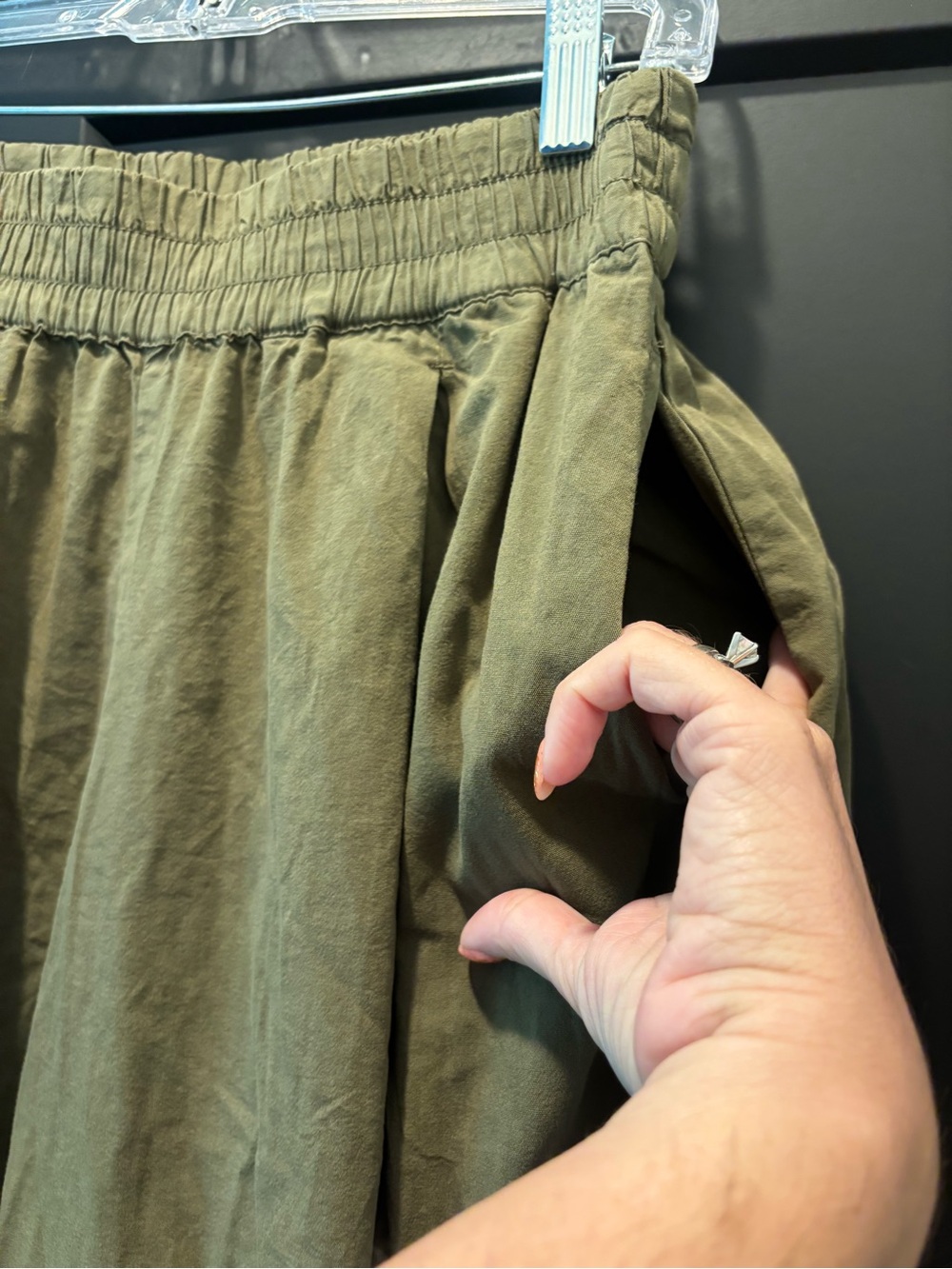 Free People Moonflower Pull On Balloon Pants XS Sage Dark Green Harem Wide Leg - Picture 8 of 12